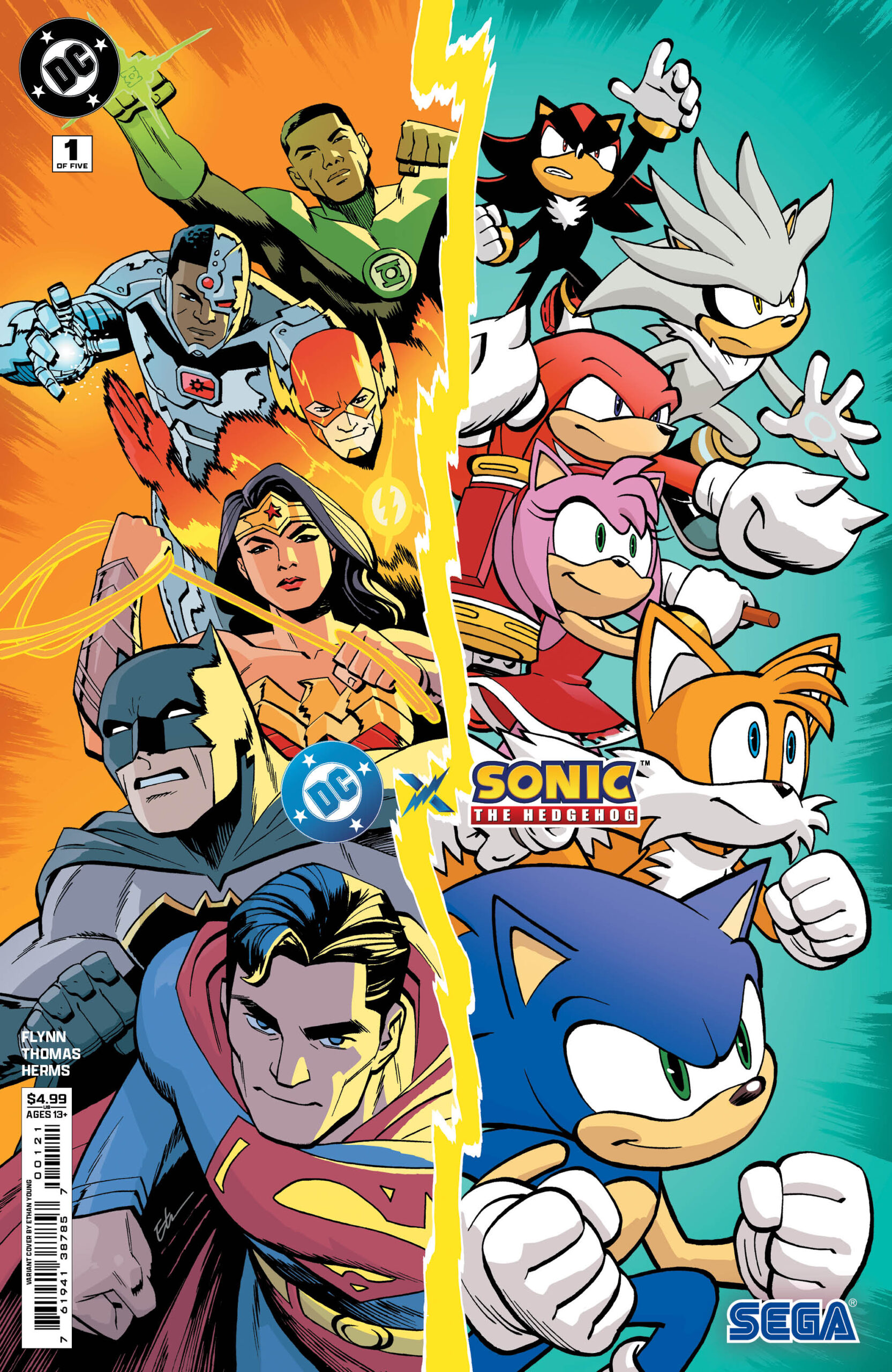 DC Comics Reveal Justice League and Sonic Crossover Series