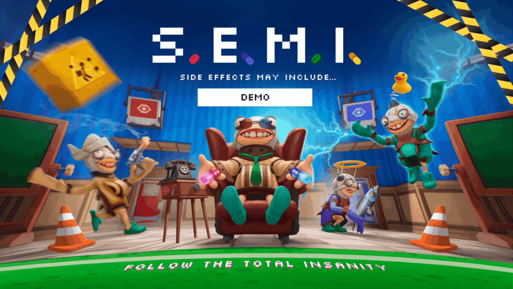 A chaotic co-op game where patients break out of a madhouse